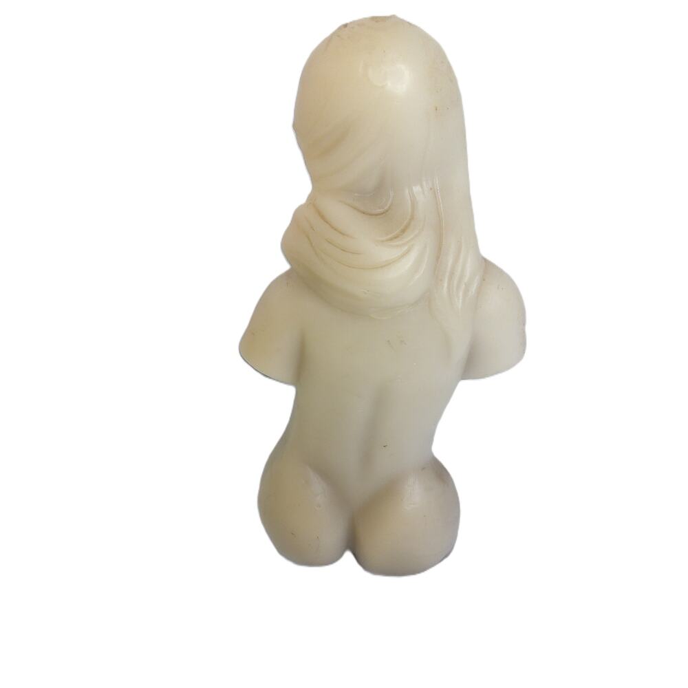 Vtg Woman Wax Candle 9" Female Torso Body Shape Figural 60s 70s READ - Picture 8 of 9